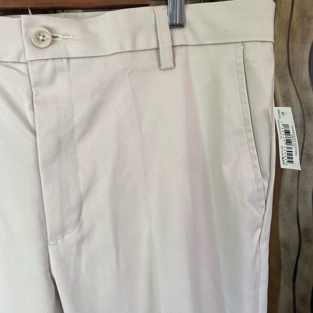 NWT Amazon Essentials Men’s Stone/beige  Slacks, size 38W34L